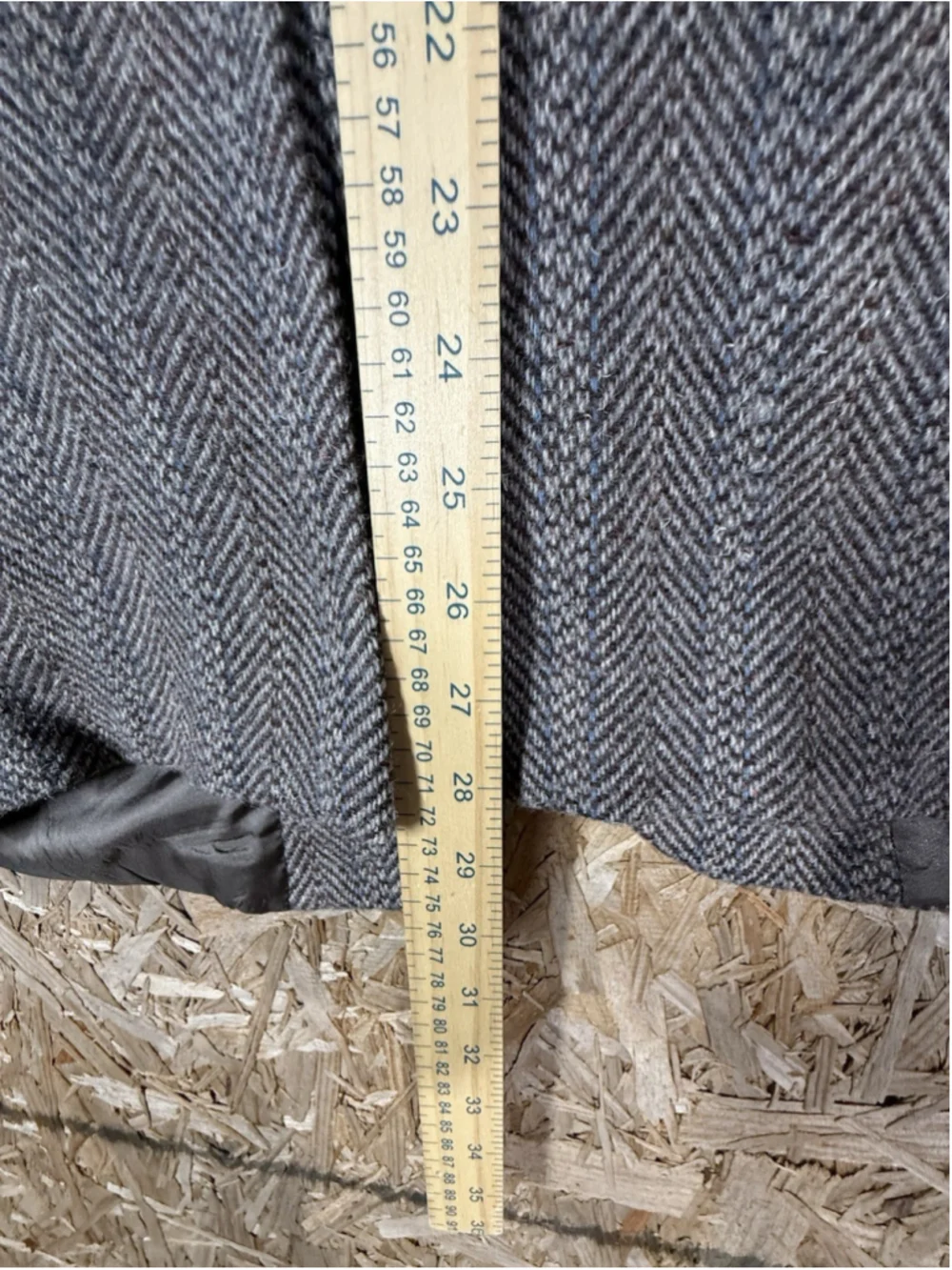 Vintage 100% Wool Herringbone Tweed Blazer 42S Academia Ivy Preppy Sport Coat